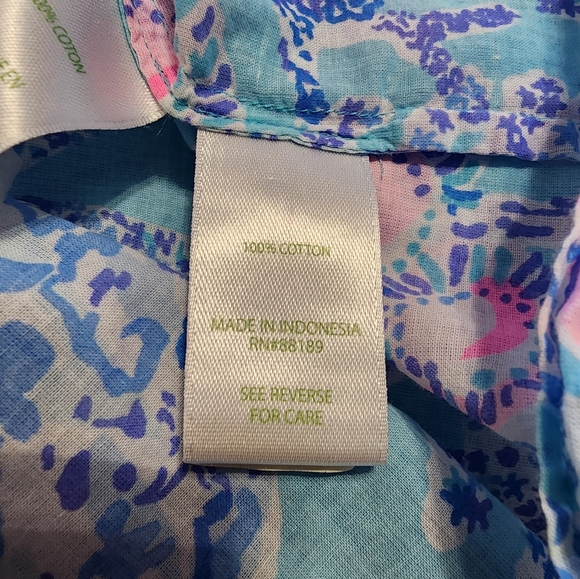 Lilly Pultizer Long Sleeve Blouse Size XS - Picture 5 of 6